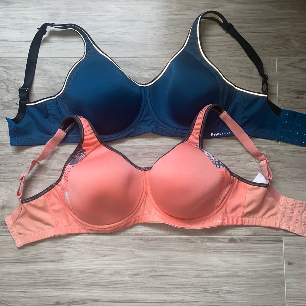 Freya Blue and Coral Sports Bras